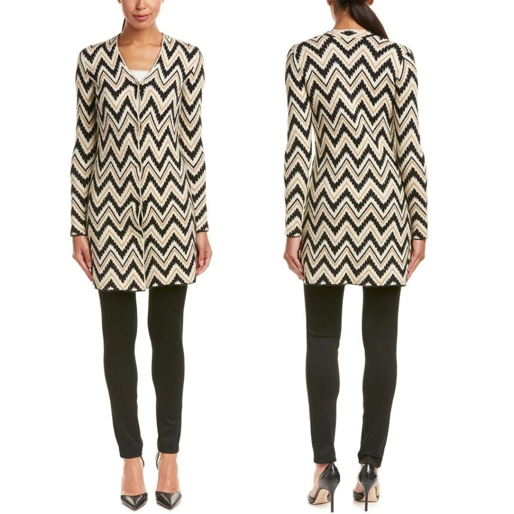 J. McLaughlin Long Zig Zag Cardigan Sweater Jacket